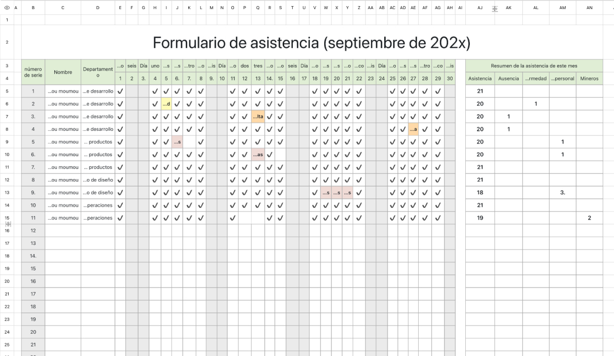 Formulario de asistencia 1